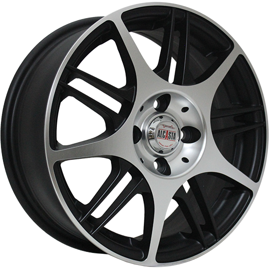 фото диска Alcasta R15 ET50 DIA60,1 PCD:4/100 черный матовый с полировкой