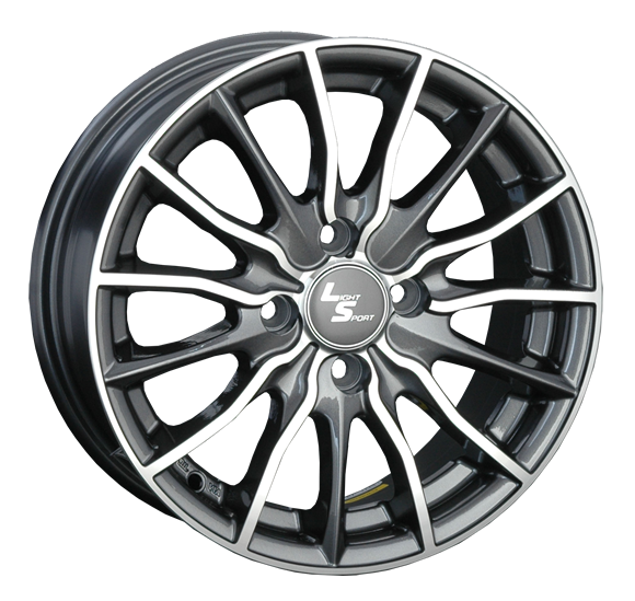 фото диска LS R14 ET35 DIA58,6 PCD:4/98 темно-серебристый с полировкой по лицевой части