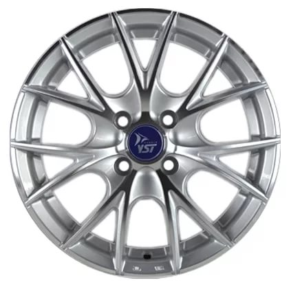 фото диска YST R15 ET50 DIA60,1 PCD:4/100 Серебристый с полированной лицевой частью