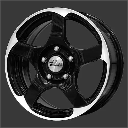 фото диска iFree R15 ET35 DIA67,1 PCD:4/100 Чёрный глянцевый с полированной лицевой частью