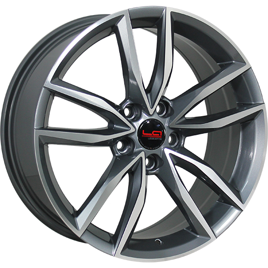 фото диска Replica LA R18 ET50 DIA60,1 PCD:5/114,3 НАСЫЩЕННЫЙ ТЕМНО-СЕРЫЙ ПОЛНОСТЬЮ ПОЛИРОВАННЫЙ