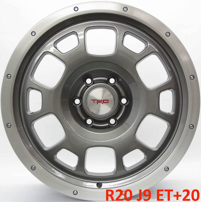 фото диска TRD R20 ET20 DIA110,1 PCD:6/139,7 графит + полированный обод