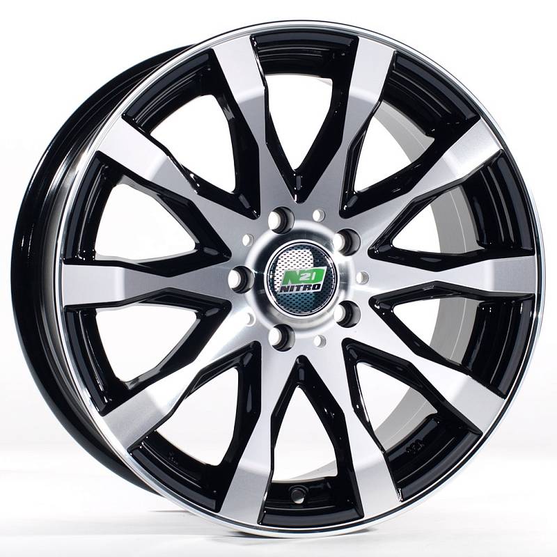 фото диска N2O R13 ET35 DIA58,6 PCD:4/98 Черный с полированной лицевой поверхностью